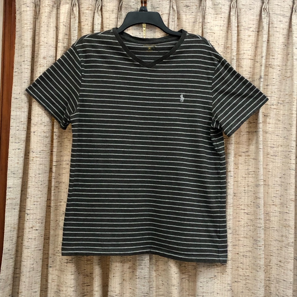 Polo Ralph Lauren V-Neck Short Sleeve Stripe Tee